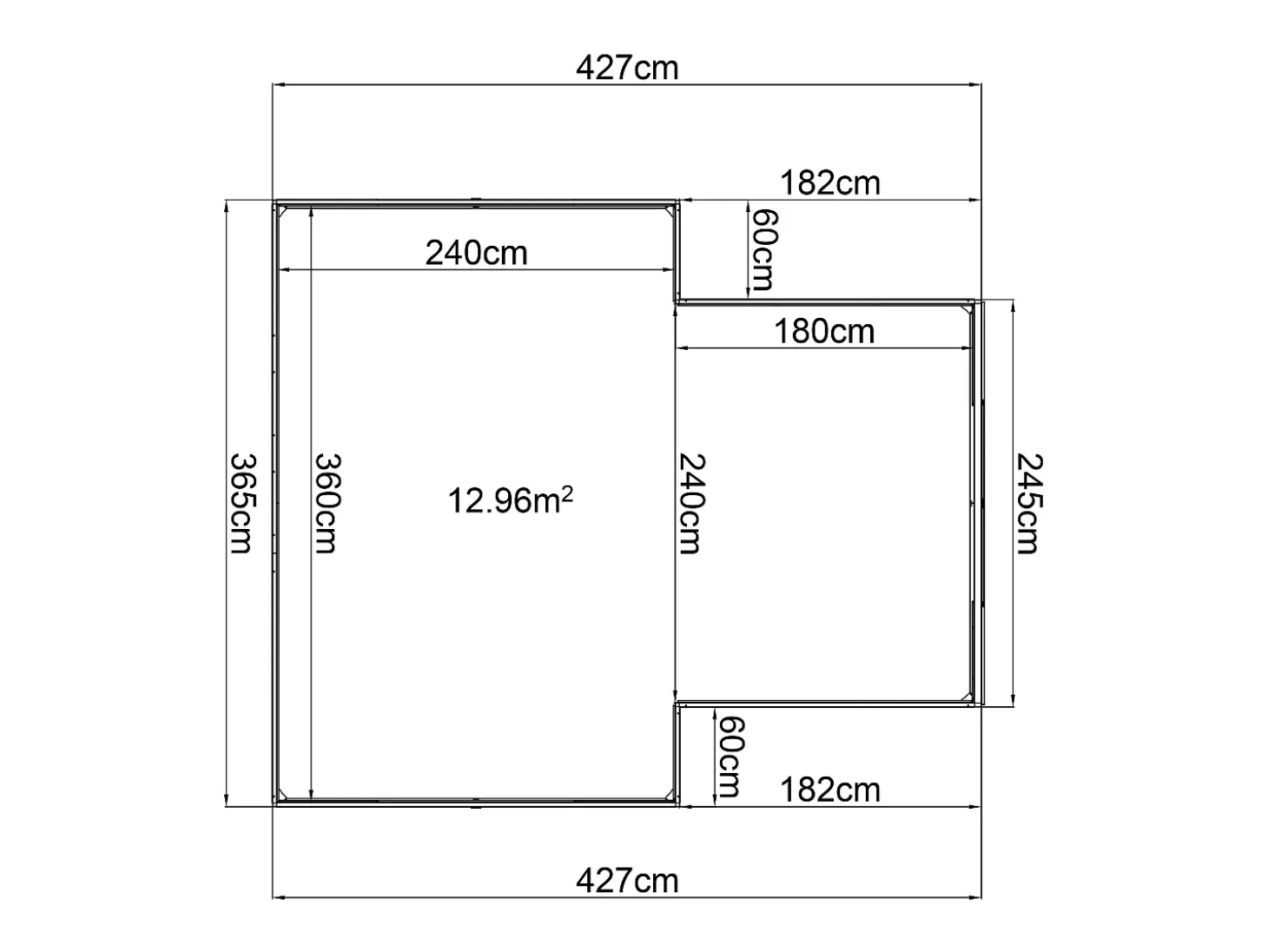 Estufa de jardim estilo orangerie vidro temperado 15,5 m² antracite NARCISSE