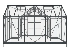 Estufa de jardim estilo orangerie vidro temperado 15,5 m² antracite NARCISSE