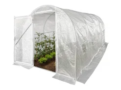 Estufa de jardim tipo túnel "Mimosa" com porta - 9 m² - 180 g - Branca