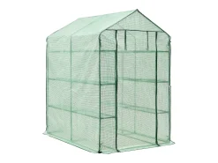 Estufa de jardim Vale em aço e polietileno com prateleiras integradas 120 x 170 x 194 cm verde 03_0008258
