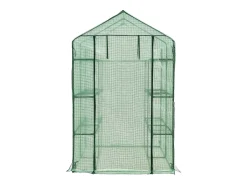 Estufa de jardim Vale em aço e polietileno com prateleiras integradas 120 x 170 x 194 cm verde 03_0008258