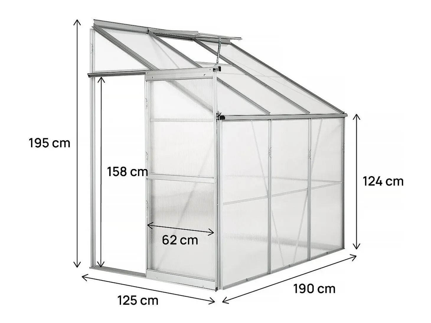 Estufa em Policarbonato Dill - 2 m² - Cinza
