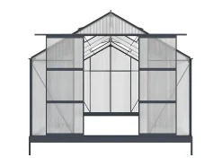 Estufa Jardim Policarbonato-13m² KALIDA base aço -Antracite