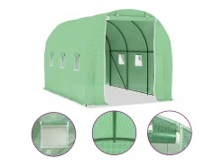 Estufa tipo tenda para plantas flores e hortaliças 6,86 m² 3,43 x 2 x 2 m verde 02_0044452