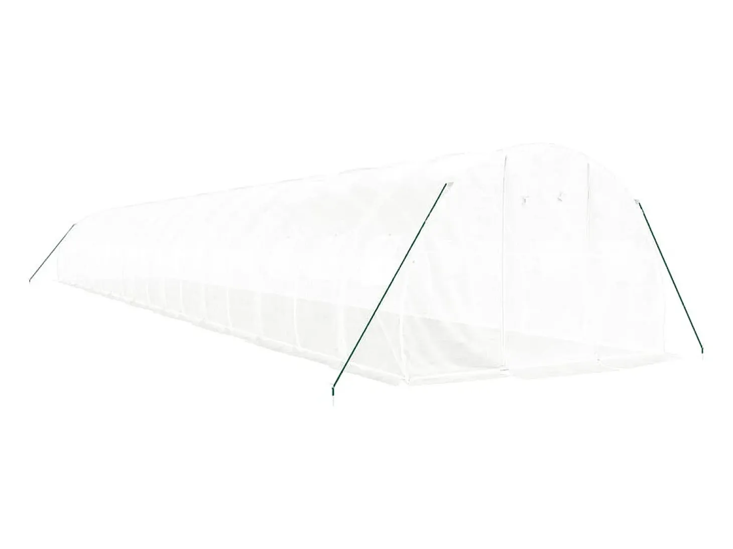 Estufa tipo tenda para plantas flores e hortaliças com estrutura de aço 54 m² 18 x 3 x 2 m branca 02_0044605