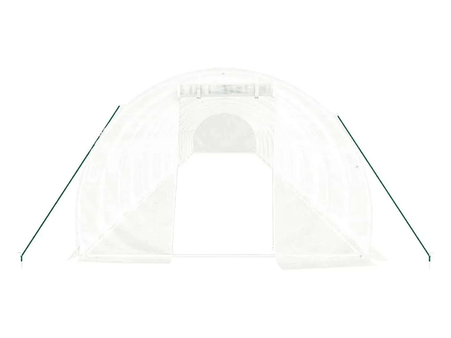 Estufa tipo tenda para plantas flores e hortaliças com estrutura de aço 54 m² 18 x 3 x 2 m branca 02_0044605