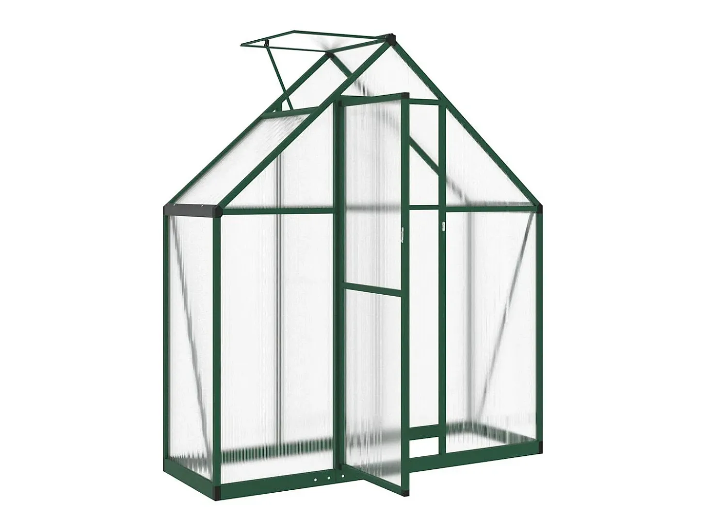 Estufa tipo tenda para plantas flores e hortaliças com estrutura de base 169 x 58 x 195 cm alumínio verde 02_0044493
