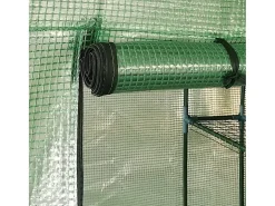 Estufa tipo tenda para plantas flores e hortaliças com prateleiras de aço 227 x 223 cm verde 02_0044649