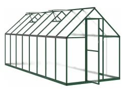 Estufa tipo tenda para plantas flores e hortaliças com estrutura de base 445 x 169 x 195 cm alumínio verde 02_0044506