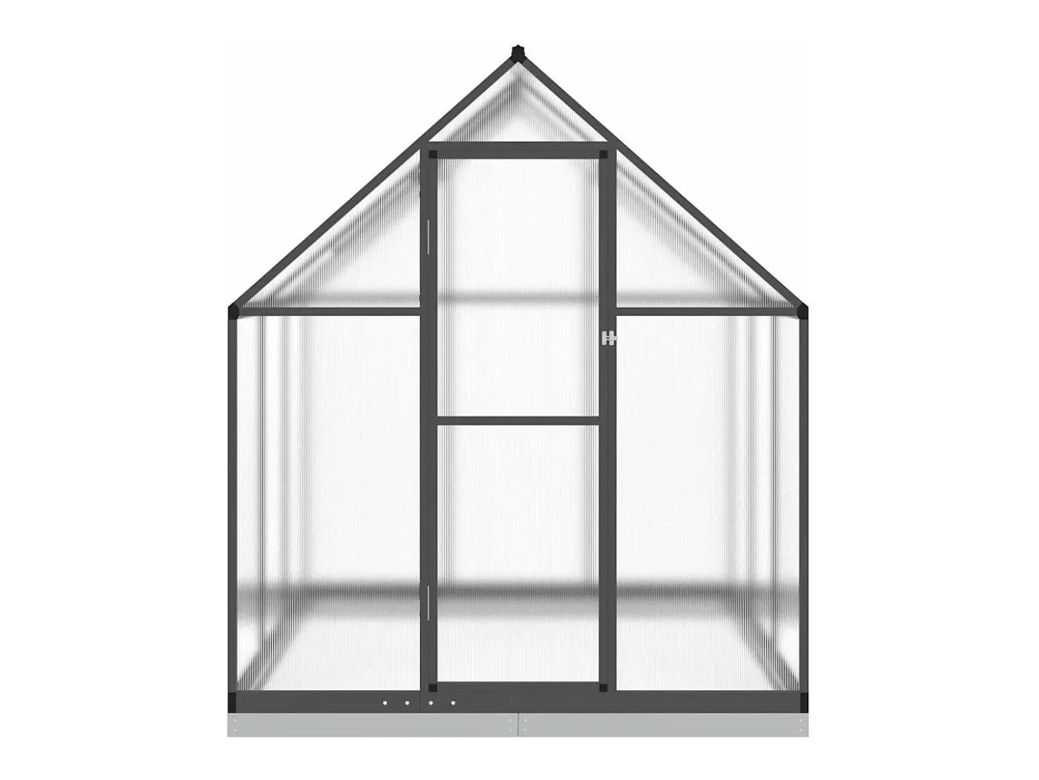 Estufa tipo tenda para plantas flores e hortaliças com estrutura de base 169 x 169 x 202 cm alumínio antracite 02_0044490