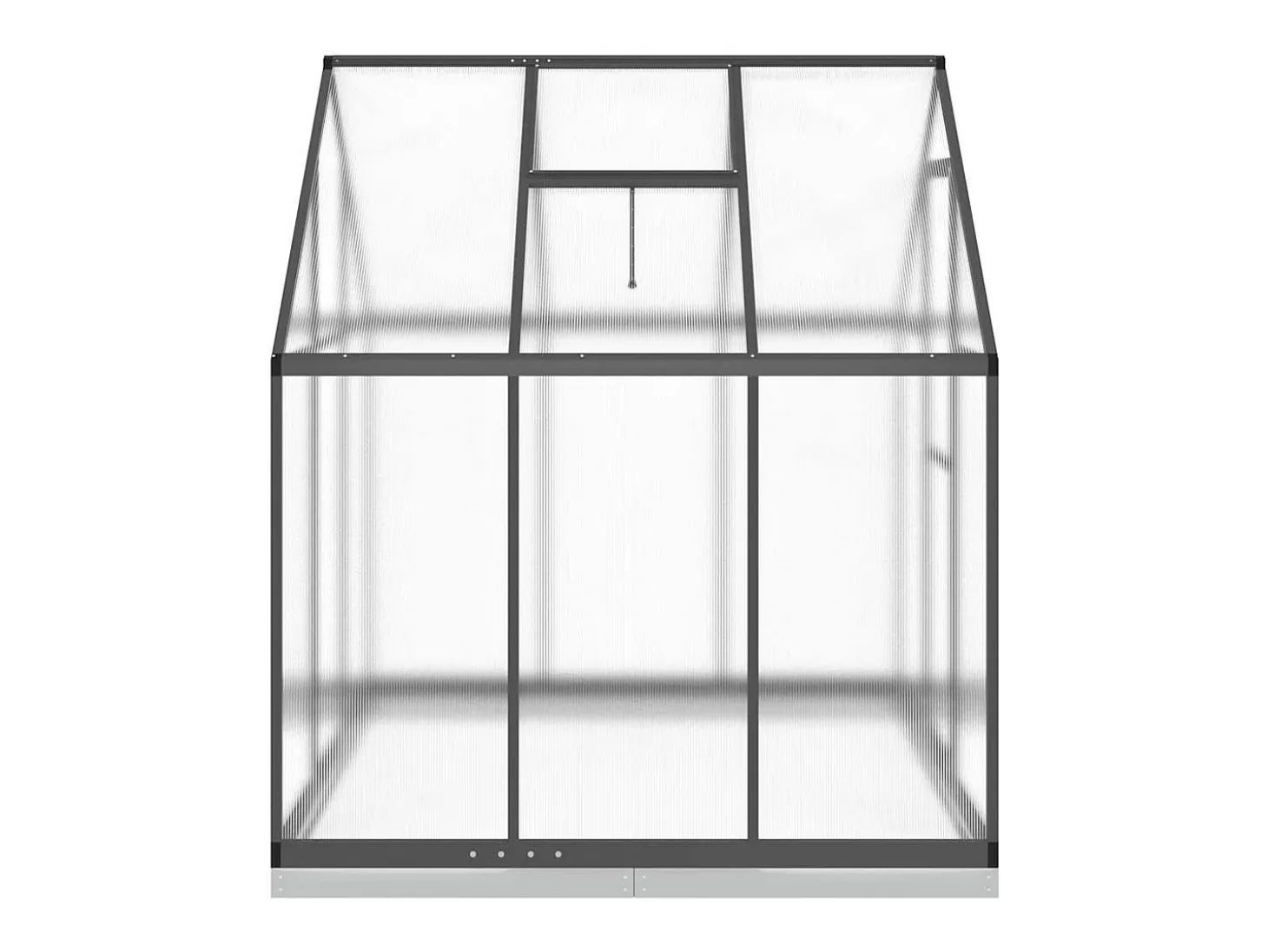Estufa tipo tenda para plantas flores e hortaliças com estrutura de base 169 x 169 x 202 cm alumínio antracite 02_0044490