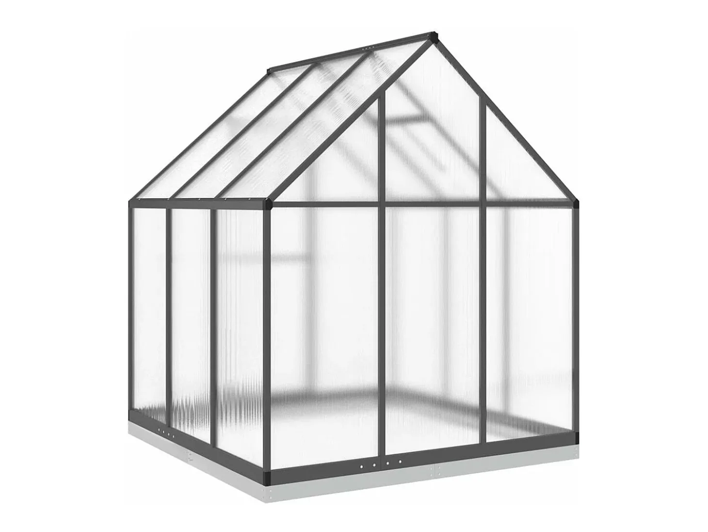 Estufa tipo tenda para plantas flores e hortaliças com estrutura de base 169 x 169 x 202 cm alumínio antracite 02_0044490