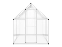 Estufa tipo tenda para plantas flores e hortaliças com base prateada 224 x 169 x 195 cm alumínio prata 02_0044521