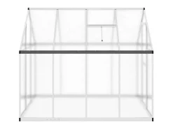 Estufa tipo tenda para plantas flores e hortaliças com base prateada 224 x 169 x 195 cm alumínio prata 02_0044521