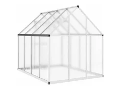 Estufa tipo tenda para plantas flores e hortaliças com base prateada 224 x 169 x 195 cm alumínio prata 02_0044521