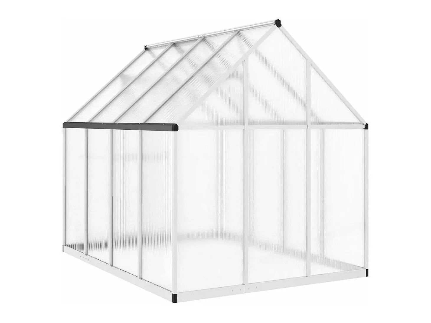 Estufa tipo tenda para plantas flores e hortaliças com base prateada 224 x 169 x 195 cm alumínio prata 02_0044521