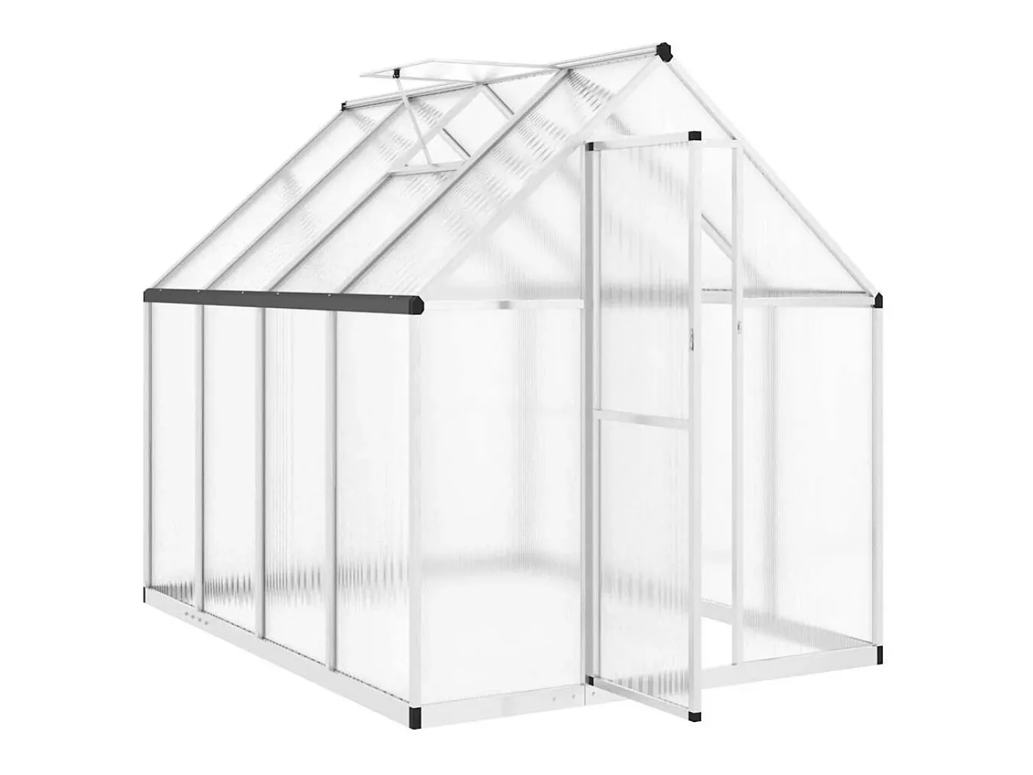 Estufa tipo tenda para plantas flores e hortaliças com base prateada 224 x 169 x 195 cm alumínio prata 02_0044521