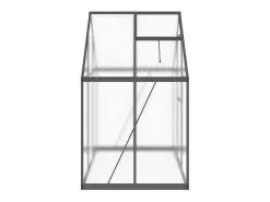 Estufa tipo tenda para plantas flores e hortaliças com estrutura de base 169 x 114 x 195 cm alumínio antracite 02_0044484
