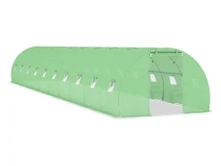 Estufa tipo tenda para plantas flores e hortaliças 45 m² 15 x 3 x 2 m verde 02_0044450