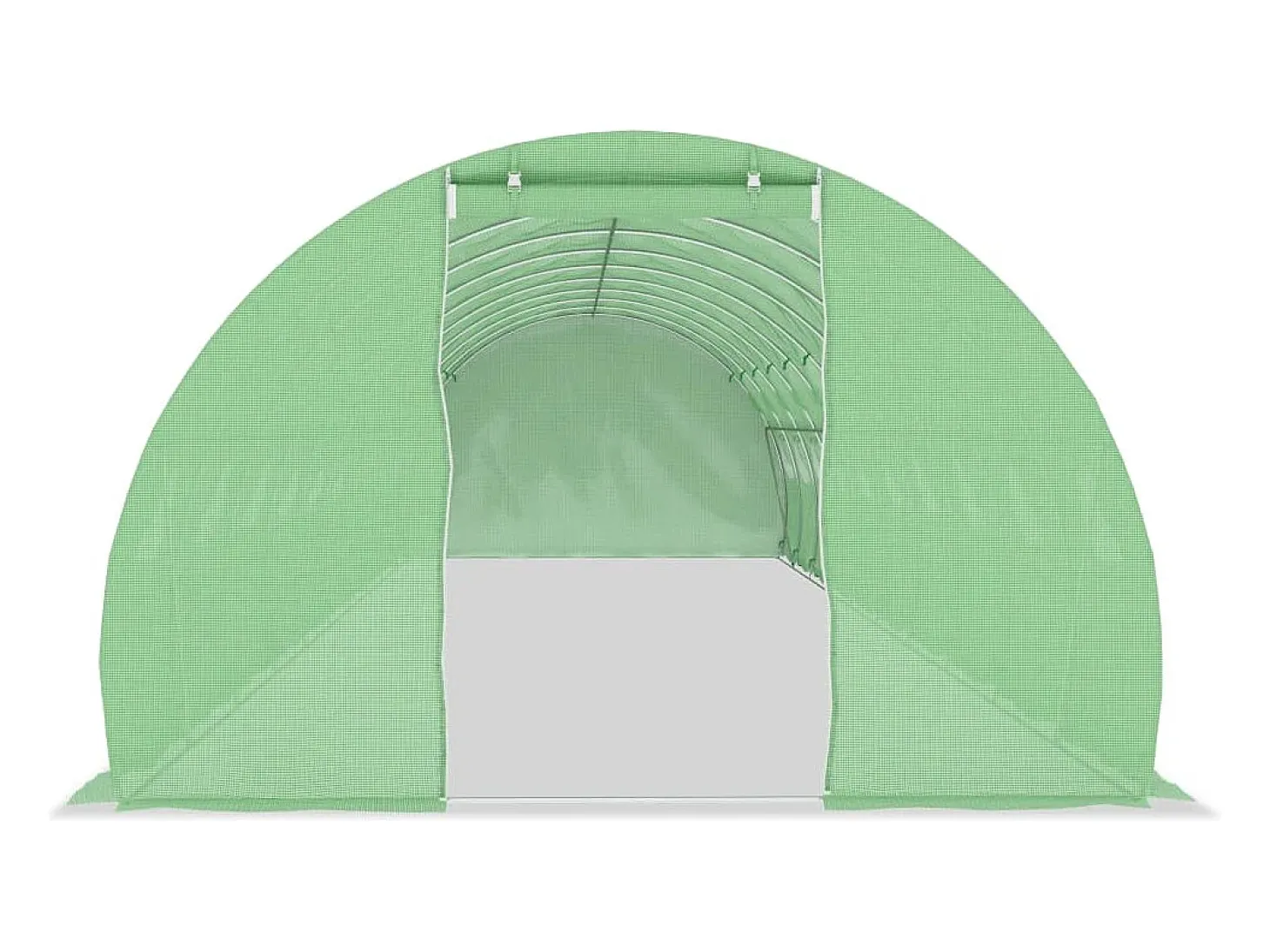 Estufa tipo tenda para plantas flores e hortaliças 45 m² 15 x 3 x 2 m verde 02_0044450
