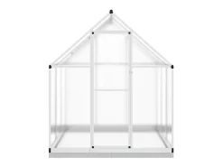 Estufa tipo tenda para plantas flores e hortaliças com base prateada 169 x 169 x 202 cm alumínio prata 02_0044519