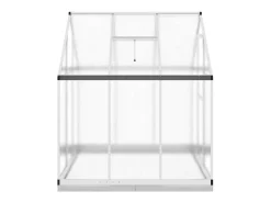 Estufa tipo tenda para plantas flores e hortaliças com base prateada 169 x 169 x 202 cm alumínio prata 02_0044519
