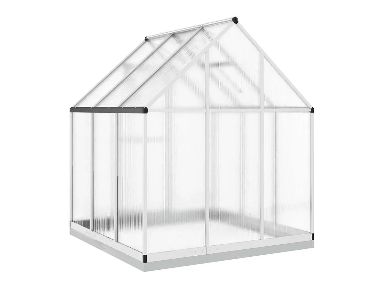 Estufa tipo tenda para plantas flores e hortaliças com base prateada 169 x 169 x 202 cm alumínio prata 02_0044519
