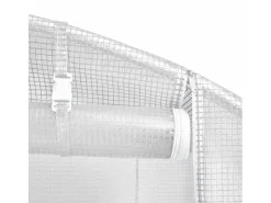 Estufa tipo tenda para plantas flores e hortaliças com estrutura de aço 66 m² 22 x 3 x 2 m branca 02_0044619