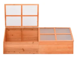 Estufa tipo tenda para plantas flores e hortaliças madeira 180 x 57 x 62 cm marrom 02_0044651