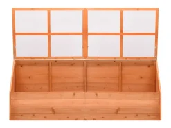 Estufa tipo tenda para plantas flores e hortaliças madeira 180 x 57 x 62 cm marrom 02_0044651
