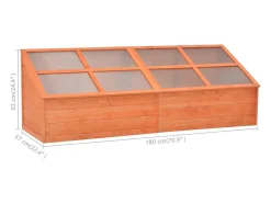 Estufa tipo tenda para plantas flores e hortaliças madeira 180 x 57 x 62 cm marrom 02_0044651