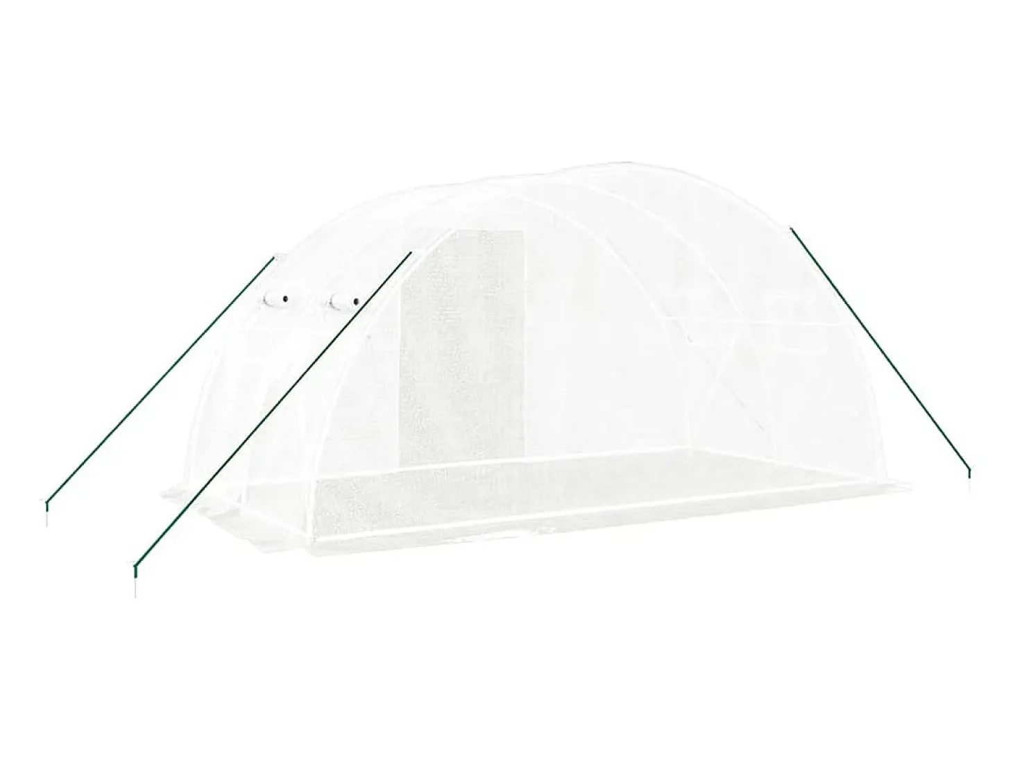 Estufa tipo tenda para plantas flores e hortaliças com estrutura de aço 8 m² 4 x 2 x 2 m branca 02_0044629