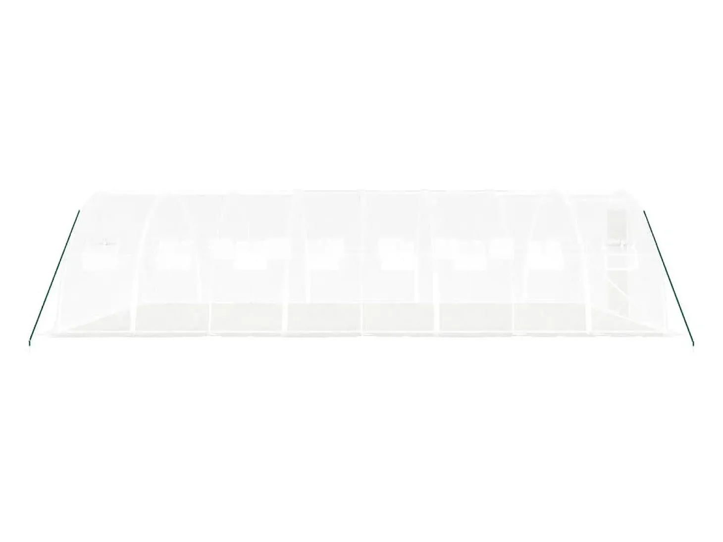 Estufa tipo tenda para plantas flores e hortaliças com estrutura de aço 32 m² 8 x 4 x 2 m branca 02_0044575