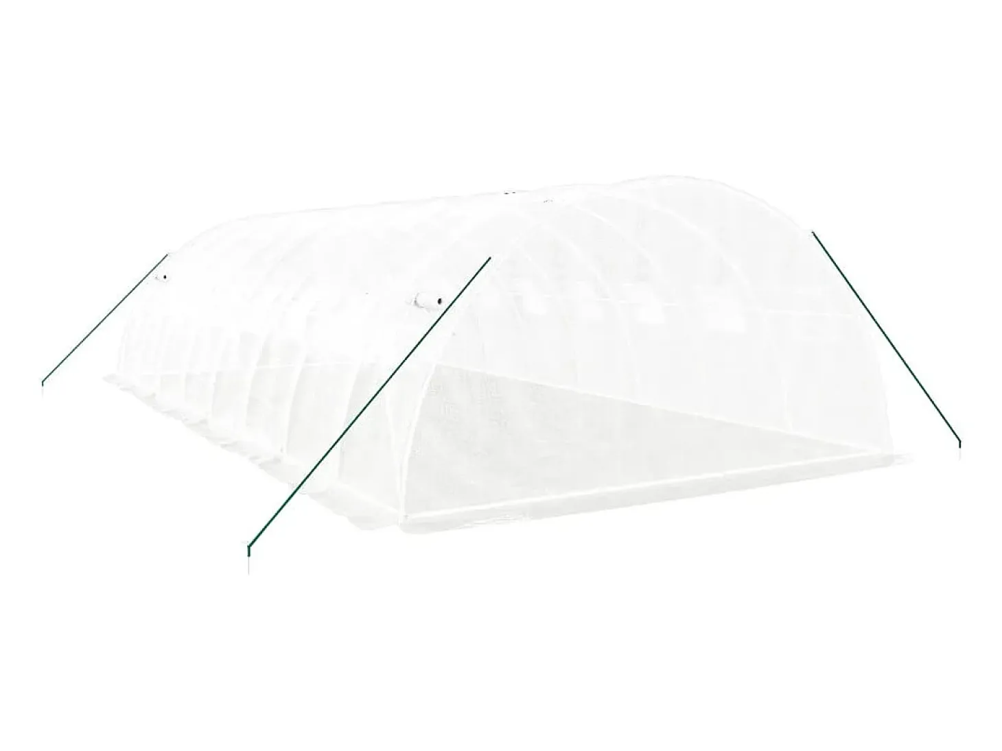 Estufa tipo tenda para plantas flores e hortaliças com estrutura de aço 32 m² 8 x 4 x 2 m branca 02_0044575