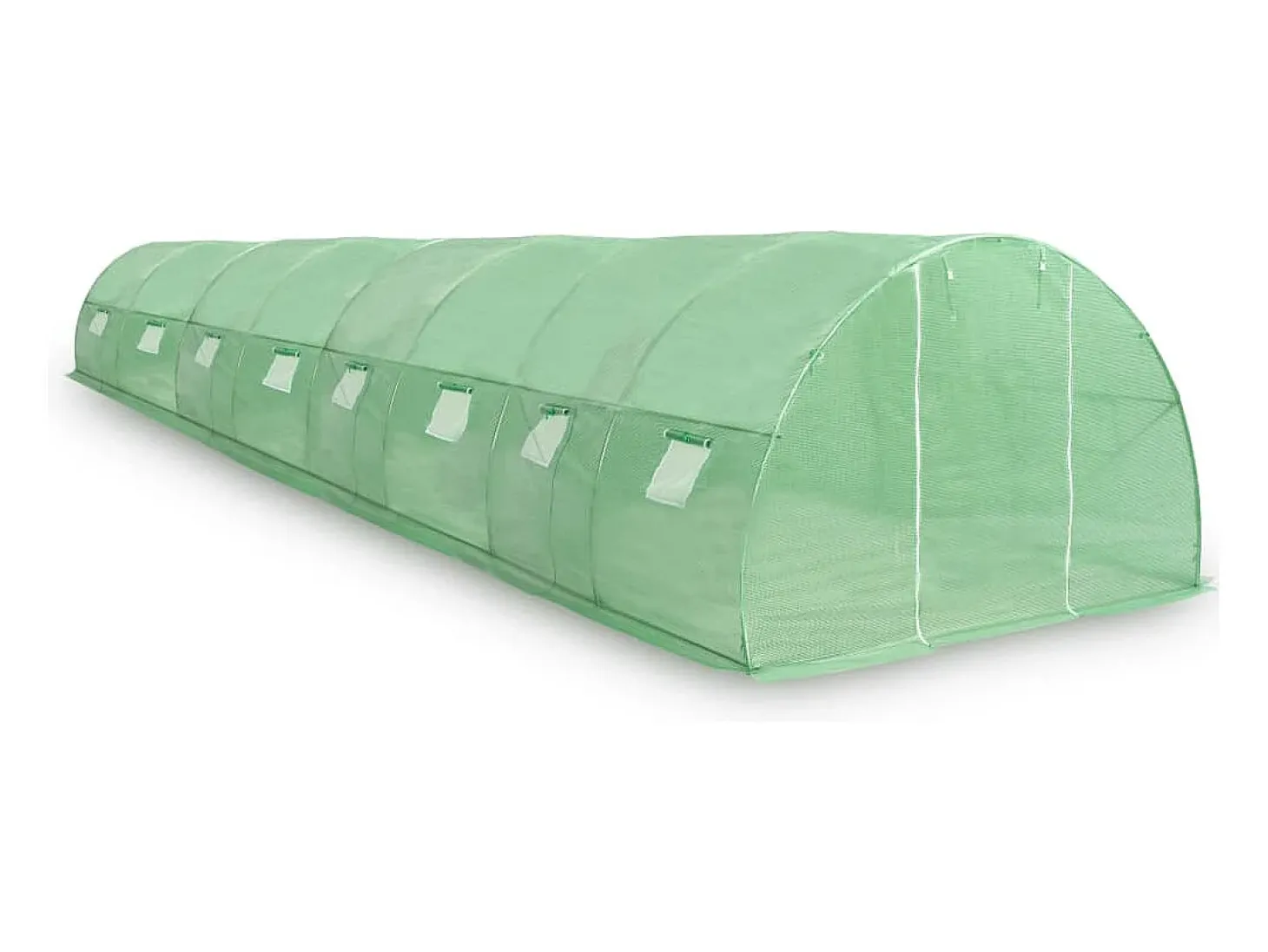 Estufa tipo tenda para plantas flores e hortaliças 36 m² 1200 x 300 x 200 cm verde 02_0044446