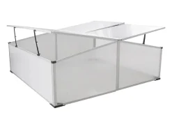Estufa tipo tenda para plantas flores e hortaliças com 4 tampas 108 x 110 x 41 cm transparente 02_0044657