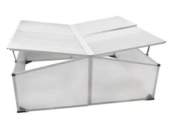 Estufa tipo tenda para plantas flores e hortaliças com 4 tampas 108 x 110 x 41 cm transparente 02_0044657