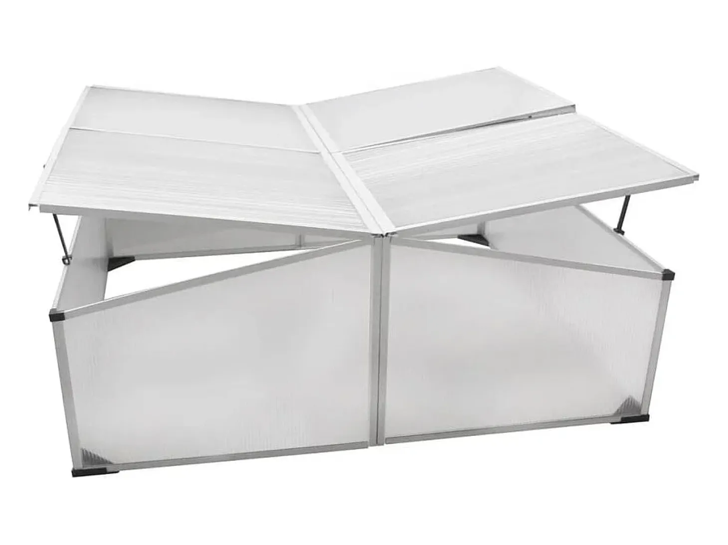 Estufa tipo tenda para plantas flores e hortaliças com 4 tampas 108 x 110 x 41 cm transparente 02_0044657