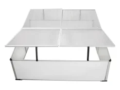 Estufa tipo tenda para plantas flores e hortaliças com 4 tampas 108 x 110 x 41 cm transparente 02_0044657