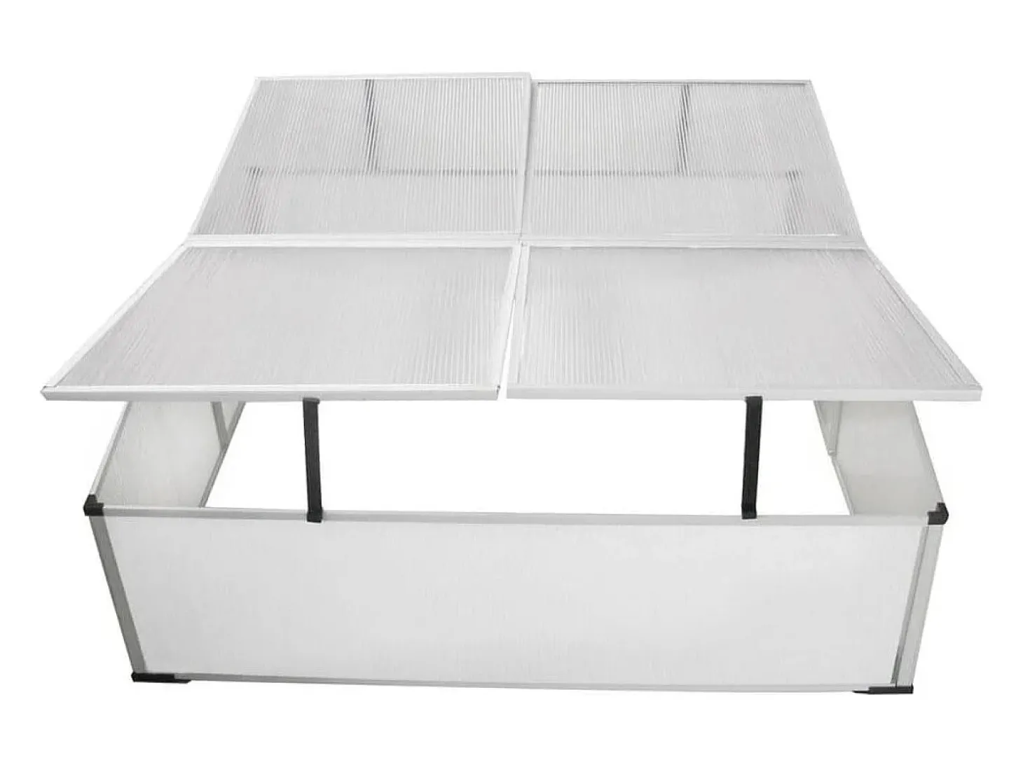 Estufa tipo tenda para plantas flores e hortaliças com 4 tampas 108 x 110 x 41 cm transparente 02_0044657