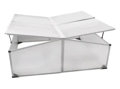 Estufa tipo tenda para plantas flores e hortaliças com 4 tampas 108 x 110 x 41 cm transparente 02_0044657