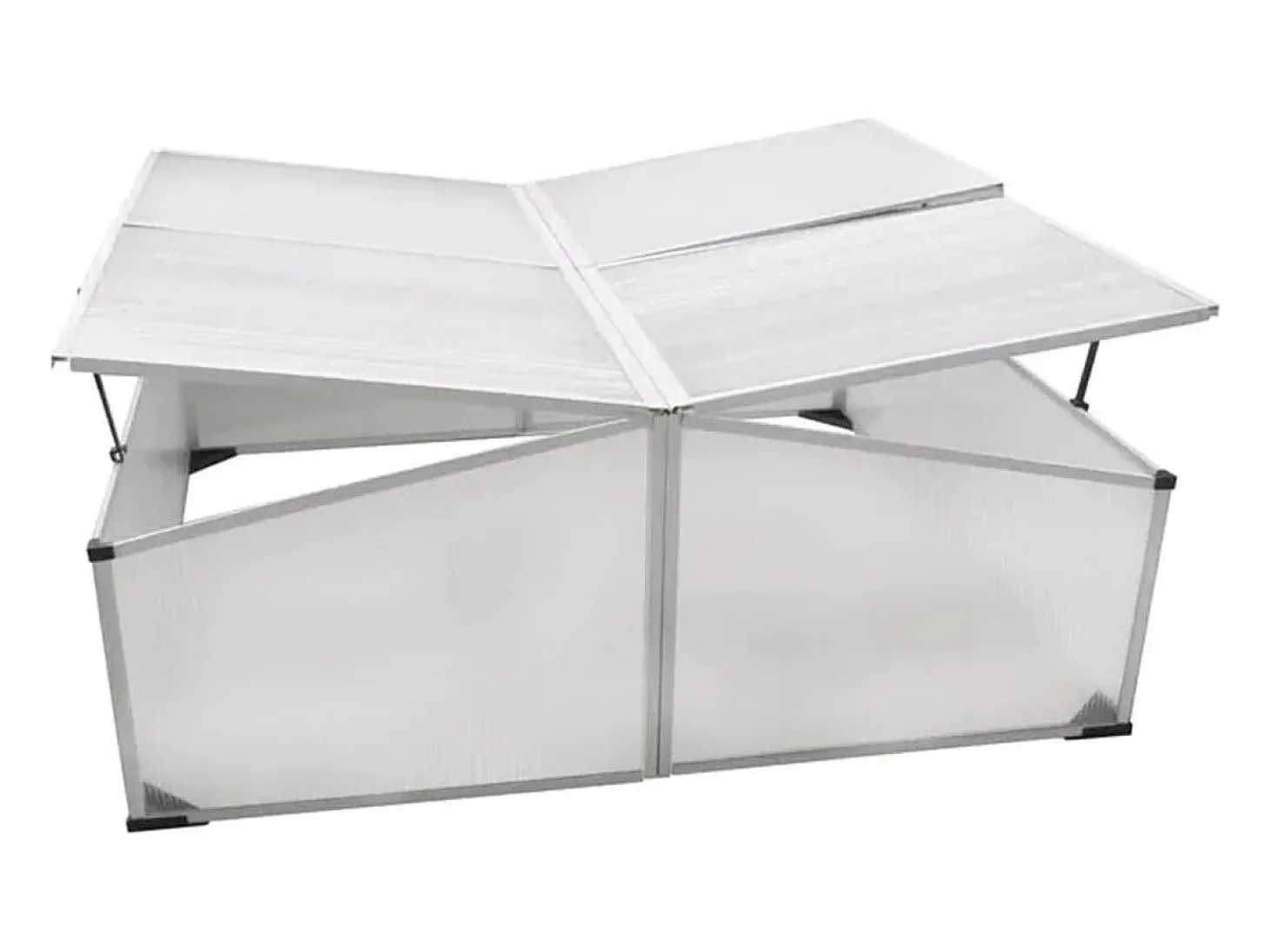 Estufa tipo tenda para plantas flores e hortaliças com 4 tampas 108 x 110 x 41 cm transparente 02_0044657