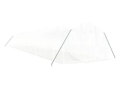 Estufa tipo tenda para plantas flores e hortaliças com estrutura de aço 48 m² 16 x 3 x 2 m branca 02_0044597