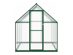 Estufa tipo tenda para plantas flores e hortaliças com estrutura de base 169 x 169 x 195 cm alumínio verde 02_0044489