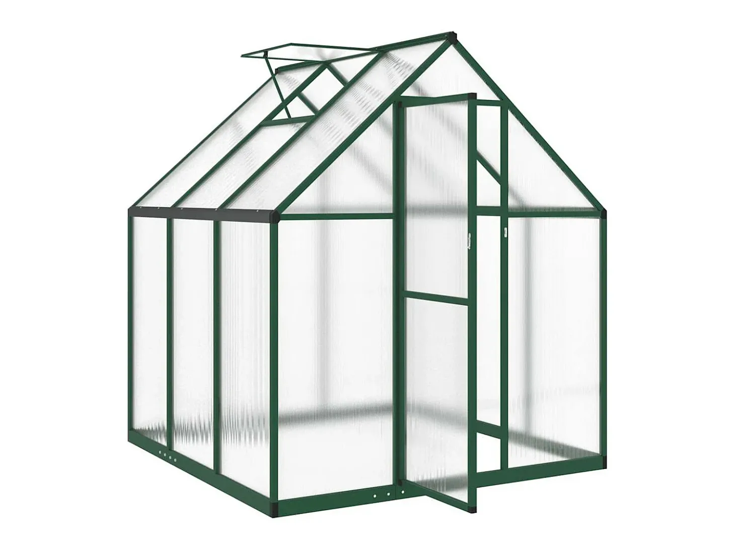 Estufa tipo tenda para plantas flores e hortaliças com estrutura de base 169 x 169 x 195 cm alumínio verde 02_0044489