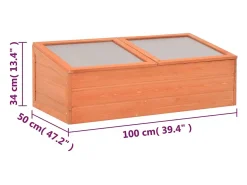 Estufa tipo tenda para plantas flores e hortaliças madeira 100 x 50 x 34 cm marrom 02_0044650