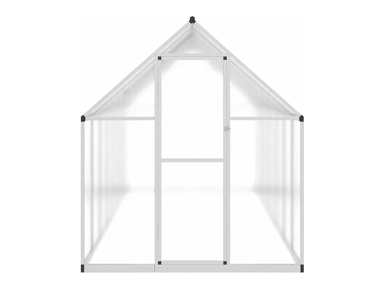 Estufa tipo tenda para plantas flores e hortaliças com base prateada 445 x 169 x 195 cm alumínio prata 02_0044525