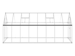 Estufa tipo tenda para plantas flores e hortaliças com base prateada 445 x 169 x 195 cm alumínio prata 02_0044525