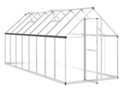 Estufa tipo tenda para plantas flores e hortaliças com base prateada 445 x 169 x 195 cm alumínio prata 02_0044525