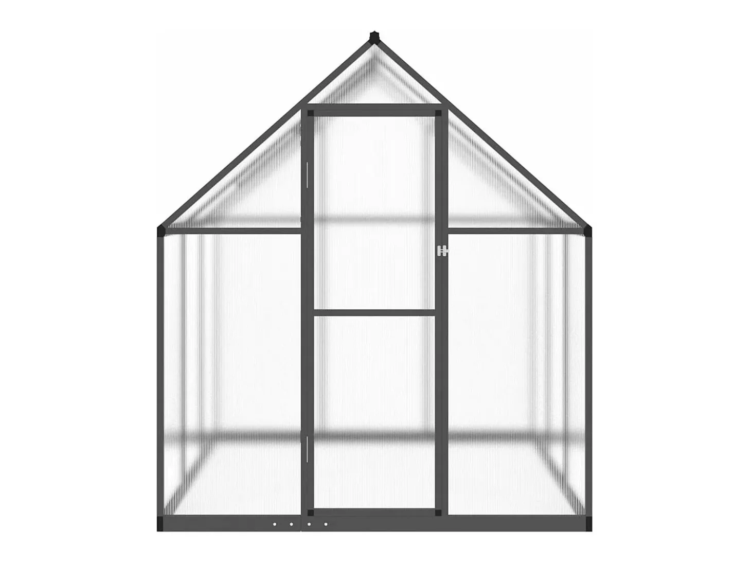 Estufa tipo tenda para plantas flores e hortaliças com estrutura de base 169 x 169 x 195 cm alumínio antracite 02_0044488